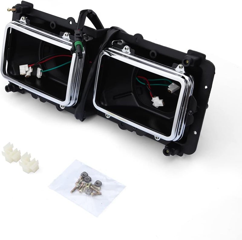 High Soar Headlight Housing Base for 1989-2003 Freightliner FLD 112 120 Semi Truck, Headlight Bezel with 3 Pin Female Connector Driver Left Passenger Right Side a Pair A0615605002 A0615605003 - Image 4